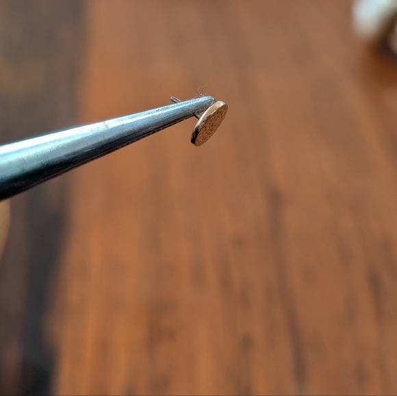 RESERVED BVLA hammered disk threadless end, rose gold - Picture 2 of 2